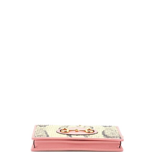 Gucci Horsebit 1955 Chain Wallet Python Neutral, Pink - Picture 4 of 7
